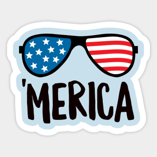 Merica Shades Sticker